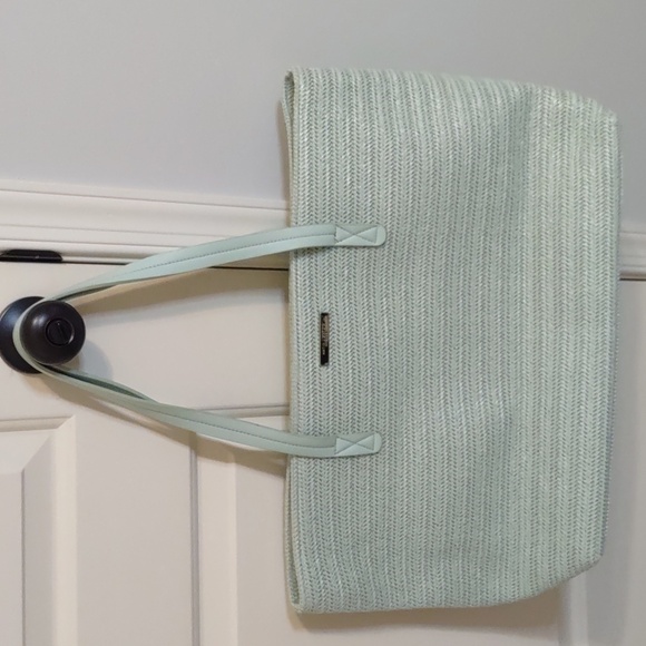 Katie Loxton Handbags - Katie Loxton Pale Green Oversized Faux Straw Tote Coastal Boho Beach